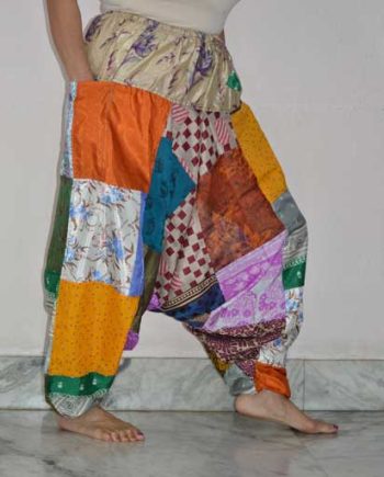 Patchwork Silk Aladdin Trousers