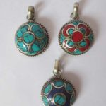 Nepalese Hand Carved Metal Pendents