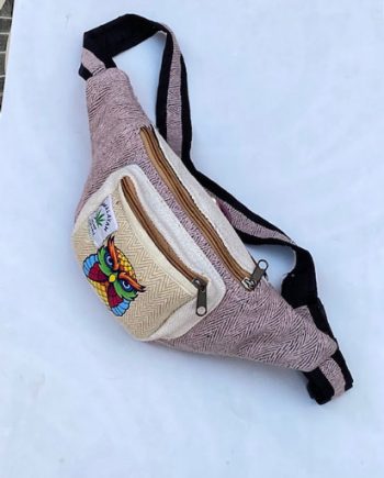 Multicolor Owl Hemp Belt Bags