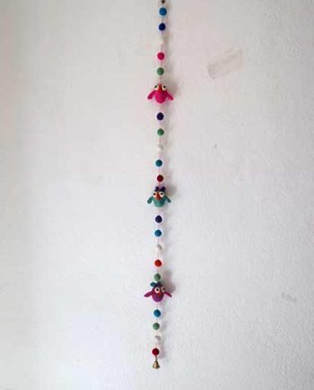 Handmade Owl Felt Door Hanging