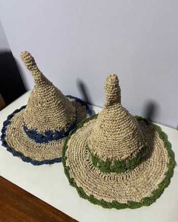 Crochet Flowers Hemp Cotton Hats
