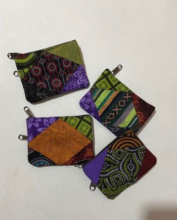 Patchwork Credit Card Cotton Purse