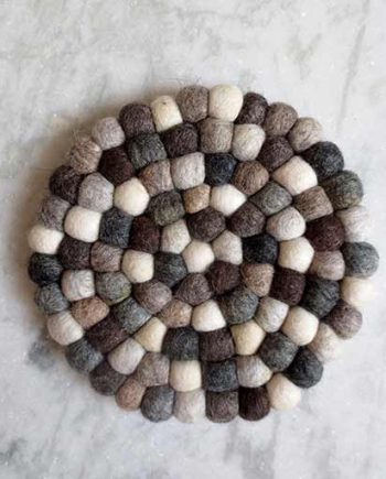 Natural Wool Felted Hot Pot Stand