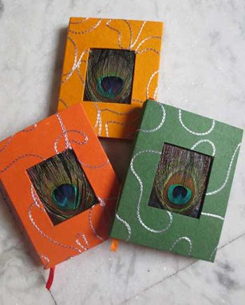 Peacock Feather Handmade Note Book