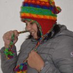 Hand Knit Woolen Rainbow Hats
