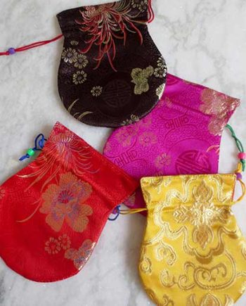 Silk Brocade Jewelry Pouches