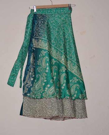 Double Layer Silk Wrap Skirts