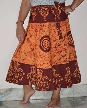 Cotton Wrapper Midi Skirts
