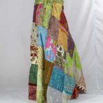 Patch-Silk-Wrap-Skirts