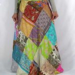 Silk Wrapper Patch Skirts
