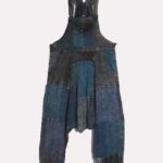 Stonewashed Patchwork Overalls
