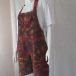Tie Dye Short Cotton Dungarees