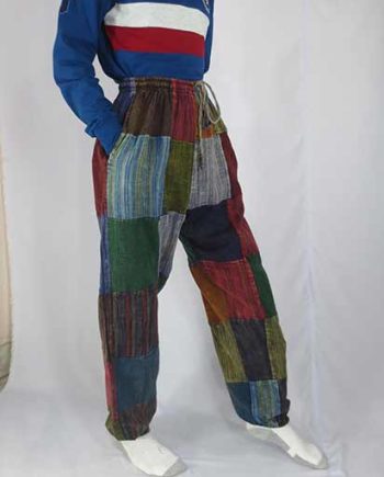 Multiple Patches Cotton Trouser