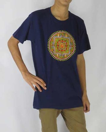 Mandala Embroidery Cotton Tee Shirt