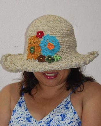 Hemp Cotton Flower Hat