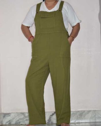 Straight Leg Cotton Dungarees