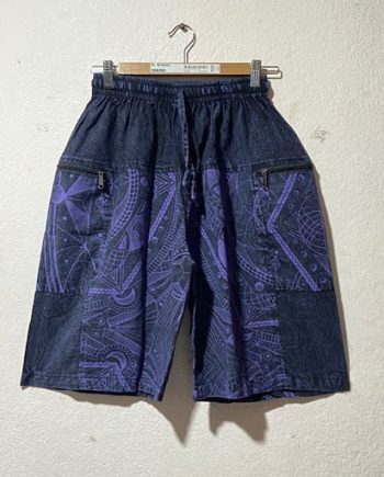 Stonewashed Cotton Half Pants