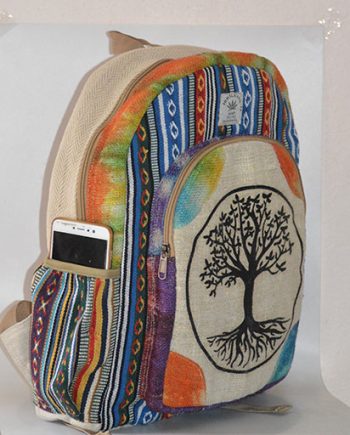 Printed Tree Hemp Backpack