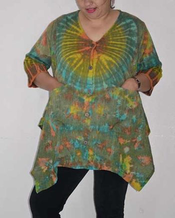 Cotton Tie Dyed Loose Tops