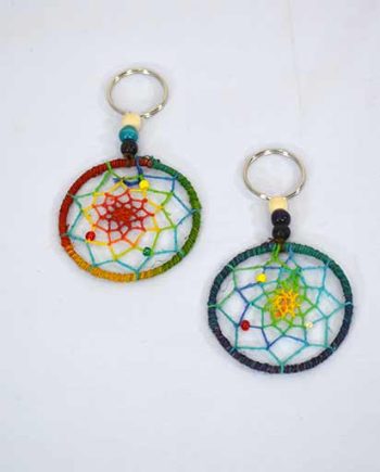 Hemp Cotton Dream Catcher Key Ring