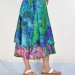 Silk Tie Dyed Wrapper Skirt