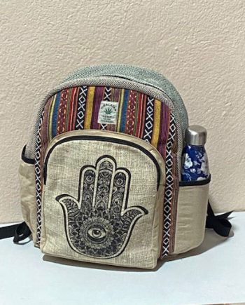Hand Peace Hemp Backpack