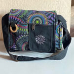 Spiral Embroidered Handwoven Cotton Bags