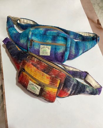 Tie Dyed Hemp Waist Bags