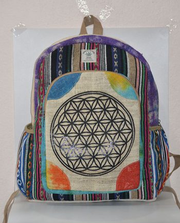 Tie Dyed Hemp Patch Hemp Backpack