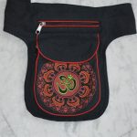 OM Embroidery Cotton Belt Bags