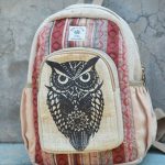 Owl Painted Hemp Backpack