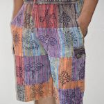 Block Print Patch Cotton Shorts