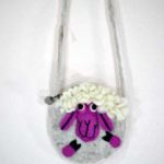 Childrens Wool Felted Sheep Bags