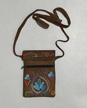 Suede Embroidery Phone Bags