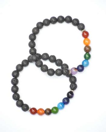 Lava Seven Chakra Bracelet