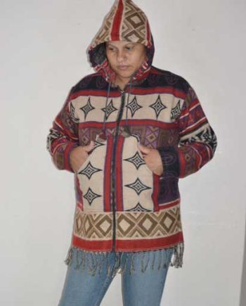 Woolen Hooded Pullover Jacket