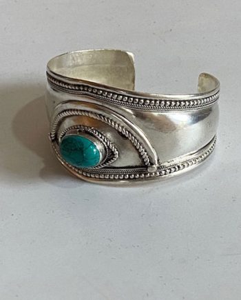 White Metal Hand Carved Bangle