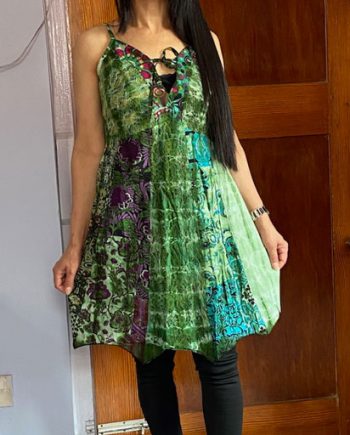 Long Patch Tie Dyed Dress