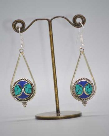 Himalayan Stone Inlaid Earrings