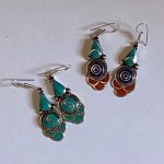 Handmade White Metal Earrings1