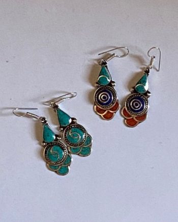 Handmade White Metal Earrings1