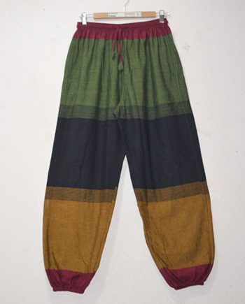 Three Shade Cotton Loose Pants
