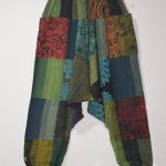 Joined Patches Cotton Aladdin Trousers