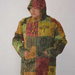 Stonewashed Patch Hooded Kurtha