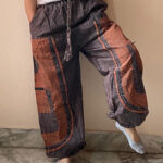 Stonewashed Cotton Loose Style Pants