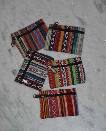 Multicolor Cotton Coin Purse