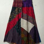 Patchwork Cotton Long Skirts