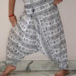 OM Print Cotton Aladdin Trousers