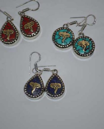 Handcarved Buddha Eyes Earrings