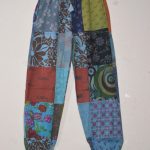 Patchwork Stonewashed Cotton Trouser